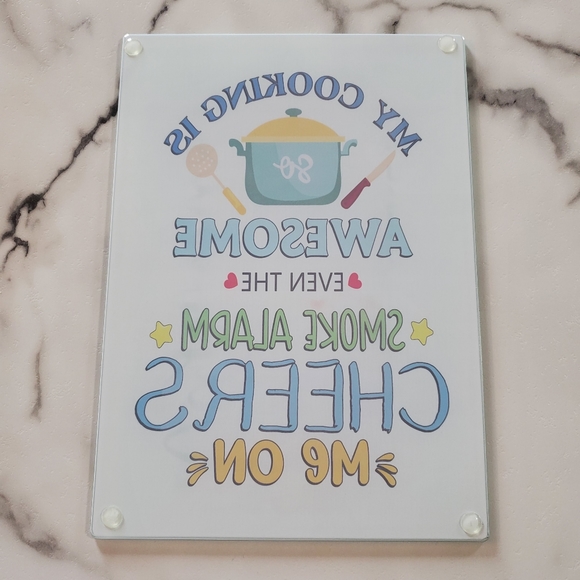My cooking is so awesome Glass Cutting Board - Picture 4 of 7
